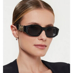NWT Versace VE4361 Black Oval 53mm Sunglasses
